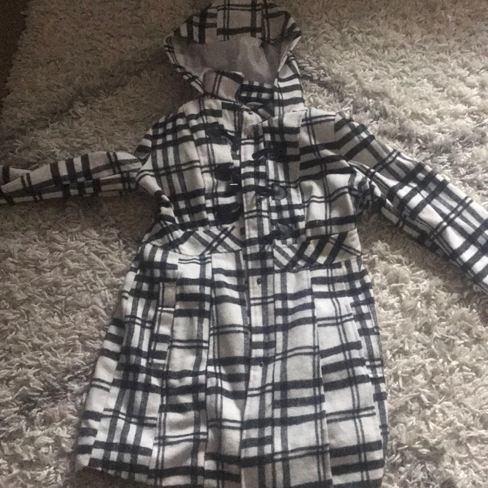Paris Blues Plaid Trench Coat